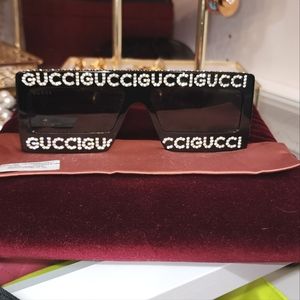 GucciWomen's Swarovski Crystal-Embellished Oversized Rectangular Sunglasses,58mm